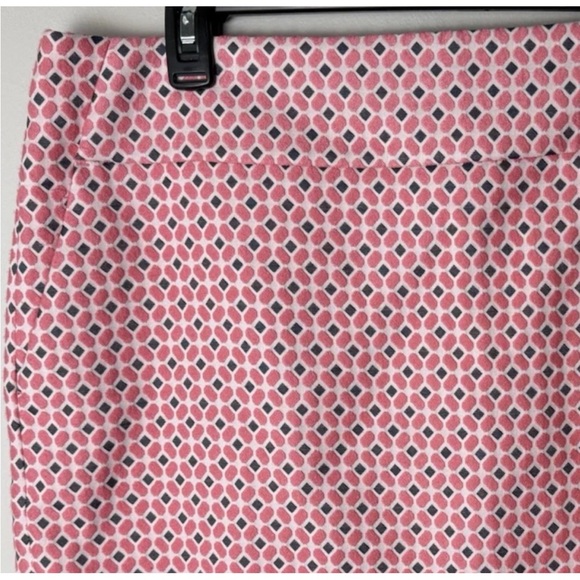 Ann Taylor Skirt Size 12 Pockets Back Zip Pink Blue White Lined Casual Office - Picture 3 of 7